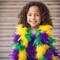 4E's Novelty 2 Pcs Mardi Gras Feather Boa 6 Ft / 72 Inch Long - Great Accessory for Mardi Gras Outfits for Women & Men, Mardi Gras Costumes for Party